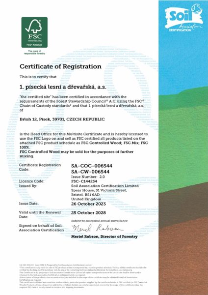FSC certifikát